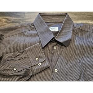 Brioni Neiman Marcus Textured Button Up Dress Shirt Men's XL - Made in Italy